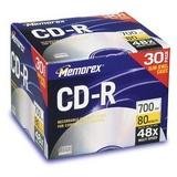 Memorex 700MB/80-Minute 52x CD-R Media (30-Pack with Jewel Cases)