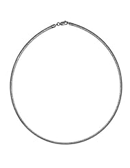 14K Gold W Reversible Omega 3mm Necklace 16 Inch