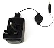 ULTIMATEADDONS UK 3 Pin USB Mains Charger Plug for Sony Reader PRS-300 including retractable USB Cable