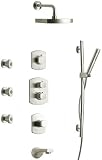 La Toscana SHOWER8NOBN Novello Shower Eight Set, Brushed Nickel