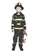 PLAY LIKE REAL Firefighter Costume In Pleather for Kids (Hat and Fire Extinguisher no...