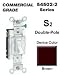 54502-2 Leviton Double-Pole Toggle Switches