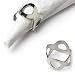 Silver Color Circle Napkin Ring - Set of 4