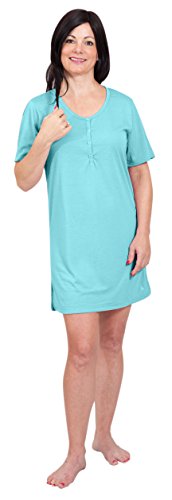 Cool-jams Moisture Wicking Button Front Nightshirt(S-2X)