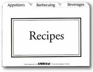 Labeleze Recipe Card Dividers 4 x 6