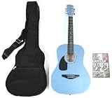 Acoustic Guitar Package SX SG15 1/2 MBU Acoustic Guitar Left Handed with Carry Bag and Instructional DVD Included!