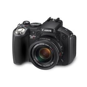 Canon PowerShot S5 IS Digital Camera - Black (8.0MP, 12x Optical Zoom) 2.5" LCD