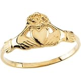 14K Yellow Gold Children's Claddagh Ring