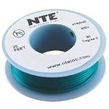 NTE Stranded 26 AWG Hook-Up Wire Green 25 ft.