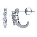 1/4 Carat Round Diamond 14k White Gold Earrings