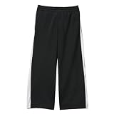 Pro Spirit Ebony/White/Grey Boys' Knit Track Pant Closed Hole - M
