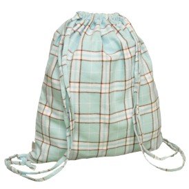 Baby Blue Print check plaid flannel sling bag practice gear school bag