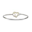 Always In My Heart Diamond Bracelet Plated With Sterling Silver 24K Gold by The Bradford Exchange