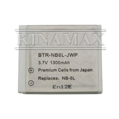 Kinamax BTR-NB6L-JWP 1300mAh NB-6L Replacement Battery for Canon - Premium Japanese Cells
