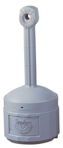 Justrite 26800 Cease-Fire Gray Cigarette Butt Receptacle