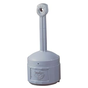 Justrite 26800 Cease-Fire Gray Cigarette Butt Receptacle