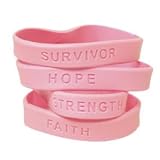 Breast Cancer Rubber Bracelet