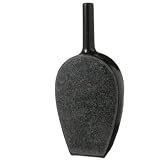 Black Crackle Mosaic Tall Bottle Vase Porcelain Glassss 9 X 2-1/2 X 20