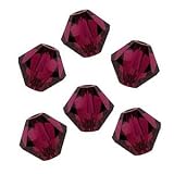 Swarovski Crystal Bicones 5301 4mm Ruby Beads (50)
