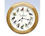 Audubon Singing Clock 13-inch Oak