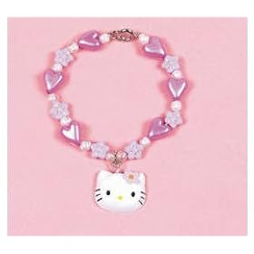 Hello Kitty Little Girls Flower Charm Bracelet