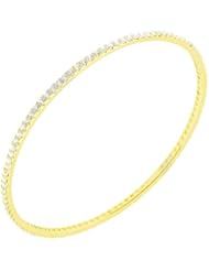 3.00 ct. tw Round Diamond Bangle Bracelet in Prong Setting - F-G VS2 - 18 Kt. Yellow Gold