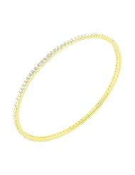 3.00 ct. tw Round Diamond Bangle Bracelet in Prong Setting - G-H SI2 - 14 Kt. Yellow Gold