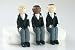 Sitting Groom Cake Topper Dark Hair Dark Skin