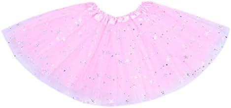 Anleolife 12" Birthday Tutu Skirt Girls Fairy Dance Tutu Dress Flower Sequins