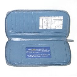 Genuine Leather Wallet Organizer with Multi Compartments and Pockets GREY