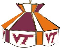  Virginia Tech Hokies Officially Licensed Teardrop Style Stained Glass Swag Light 