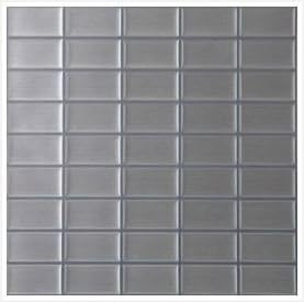 Magic Gel Wall Tiles Pack of 24 (Stainless Steel Mosaic)