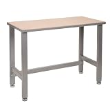 Heavy Duty Garage Workbench Worktable with Solid Wood Top