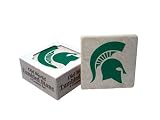 Michigan State Spartans Tumbled Stone Coaster Set