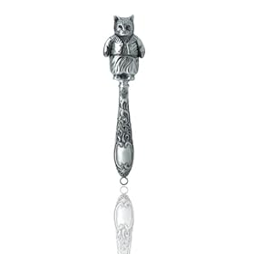  Sterling Silver Cat Rattle