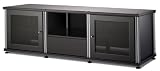 Salamander Synergy 236 A/V Cabinet w/ Two Doors & Media Drawer (Black/Silver)