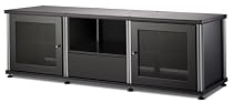 Salamander Synergy 236 A/V Cabinet w/ Two Doors & Media Drawer (Black/Silver)