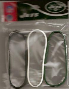 New York Jets Rubber Wristbands 3 Pack