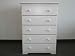 Chest with 5 Drawers in White