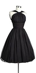 Polyester/Taffeta/Tulle Ruched Short Halter Prom Dress 