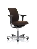 HAG H05 Mid Back Chair /w Arms (Black Fabric)