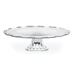 Large Vine Pressed Pedestal Cake Plate