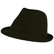 Men's Winter Classic Wool Solid Fedora Trilby Gangster Mob Cap Hat Black L/XL