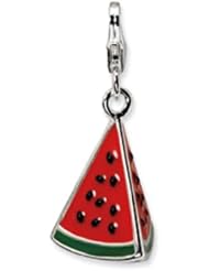 Amore La Vita Sterling Silver Enamel Watermelon Charm