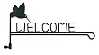 Hummingbird Garden Flag Pole Stand Welcome Sign