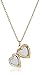 14k Yellow Gold-Filled Diamond-Accent Heart Locket Pendant Necklace with Hand Engraving, 18