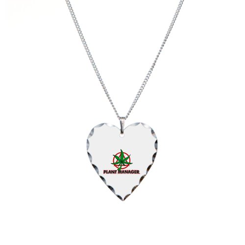 Necklace Heart Charm Marijuana Plant Manager