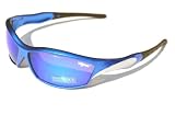 Ladgecom [ Fire & Ice ] Sports Sunglasses with Revo Lens, Hard Case, Cleaning Cloth & Head Strap