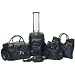 Maxam® 5pc Italian MosaicTM Design Genuine Lambskin Leather Luggage Set