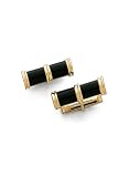 14K Gold and Onyx Cufflink Set (2)